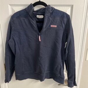 Vineyard Vines Navy Blue Quarter Zip Size L!